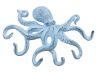 Rustic Dark Blue Whitewashed Cast Iron Octopus Hook 11 - 3
