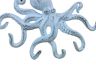 Rustic Dark Blue Whitewashed Cast Iron Octopus Hook 11 - 1