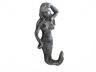 Antique Silver Cast Iron Mermaid Hook 6 - 4