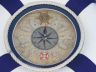 Classic White Decorative Lifering Clock with Blue Bands 12 - 3