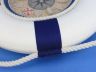 Classic White Decorative Lifering Clock with Blue Bands 12 - 1