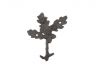 Cast Iron Oak Tree Leaves with Acorns Decorative Metal Tree Branch Hooks 6.5 - 1