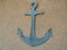 Wooden Rustic Ocean Blue Wall Mounted Anchor Decoration 30 - 6