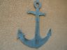 Wooden Rustic Ocean Blue Wall Mounted Anchor Decoration 30 - 5