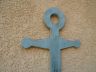 Wooden Rustic Ocean Blue Wall Mounted Anchor Decoration 30 - 1