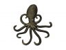 Rustic Gold Cast Iron Wall Mounted Octopus Hooks 7 - 4