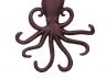 Rustic Red Cast Iron Wall Mounted Octopus Hooks 7 - 6