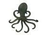 Antique Seaworn Bronze Cast Iron Wall Mounted Octopus Hooks 7 - 1