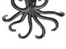 Rustic Silver Cast Iron Wall Mounted Octopus Hooks 7 - 1