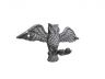 Rustic Silver Cast Iron Flying Owl Decorative Metal Talons Wall Hooks 6 - 1