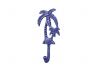 Rustic Dark Blue Cast Iron Palm Tree Hook 7 - 3