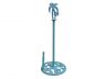 Rustic Light Blue Whitewashed Cast Iron Palm Tree Paper Towel Holder 17 - 4