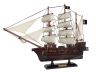 Wooden Captain Hooks Jolly Roger from Peter Pan White Sails Pirate Ship Model 15 - 1