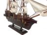 Wooden Captain Kidds Black Falcon White Sails Pirate Ship Model 20 - 8