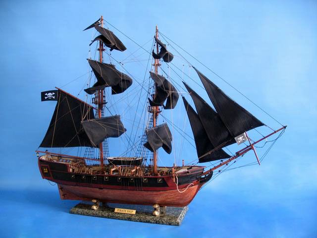 Wooden Caribbean Pirate Ship Model Limited 36 - Black Sails - 4