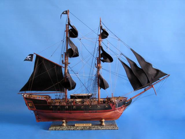 Wooden Caribbean Pirate Ship Model Limited 36 - Black Sails - 5
