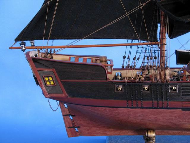 Wooden Black Barts Royal Fortune Limited Model Pirate Ship 36 - 4