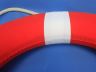 Vibrant Red Decorative Lifering with White Bands 10 - 11