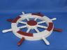 Red and White Decorative Ship Wheel 18 - 10