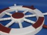 Red and White Decorative Ship Wheel 18 - 1