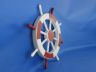 Red and White Decorative Ship Wheel 18 - 2