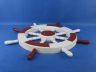 Red and White Decorative Ship Wheel 18 - 4