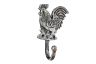 Rustic Silver Cast Iron Rooster Hook 7 - 3