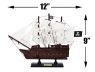 Wooden Black Barts Royal Fortune White Sails Model Pirate Ship 12 - 10