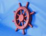 Rustic All Red Decorative Ship Wheel 12 - 2
