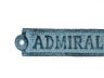 Light Blue Whitewashed Cast Iron Admiral Sign 6 - 2