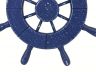 Rustic All Dark Blue Decorative Ship Wheel 9 - 3