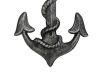 Antique Silver Cast Iron Anchor Hook 8 - 4