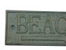 Antique Seaworn Bronze Cast Iron Beach Sign 9 - 3