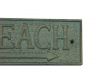 Antique Seaworn Bronze Cast Iron Beach Sign 9 - 4