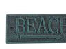 Seaworn Blue Cast Iron Beach Sign 9 - 3