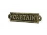 Antique Gold Cast Iron Captain Sign 6 - 2