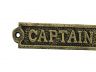 Antique Gold Cast Iron Captain Sign 6 - 3