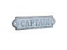 Whitewashed Cast Iron Captain Sign 6 - 1
