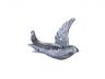 Rustic Silver Cast Iron Flying Bird Decorative Metal Wing Wall Hook 5.5 - 1