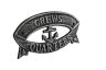 Antique Silver Cast Iron Crews Quarters Sign 8 - 1