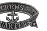 Antique Silver Cast Iron Crews Quarters Sign 8 - 4