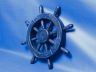 Rustic All Dark Blue Decorative Ship Wheel 12 - 4