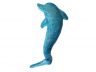Light Blue Whitewashed Cast Iron Dolphin Hook 7 - 5