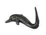 Antique Silver Cast Iron Dolphin Hook 7 - 6