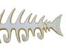Antique White Cast Iron Fish Bone Key Rack 8 - 4