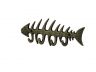 Antique Gold Cast Iron Fish Bone Key Rack 8 - 2