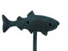 Seaworn Blue Cast Iron Fish Key Hook 6 - 3