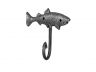 Antique Silver Cast Iron Fish Key Hook 6 - 2
