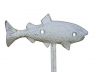 Whitewashed Cast Iron Fish Key Hook 6 - 3