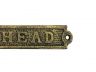 Antique Gold Cast Iron Head Sign 6 - 4